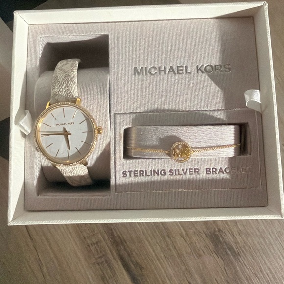 Michael Kors Silver and Gold Watch Set - Picture 2 of 2